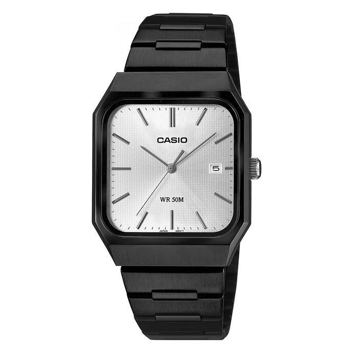 Casio Standard Unisex Silver Black Quartz Watch