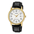 Casio Classic Men's Gold Black Leather Watch