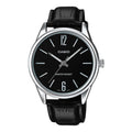 Casio Classic Men's Black Leather Analogue Watch