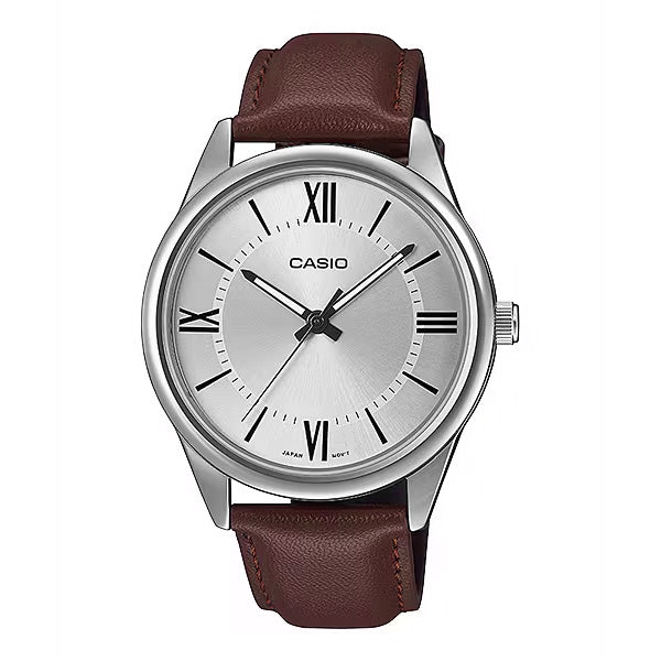 Casio Classic Men's Brown Leather Analogue Watch