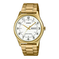 Casio Dress Men's Gold White Analogue Watch