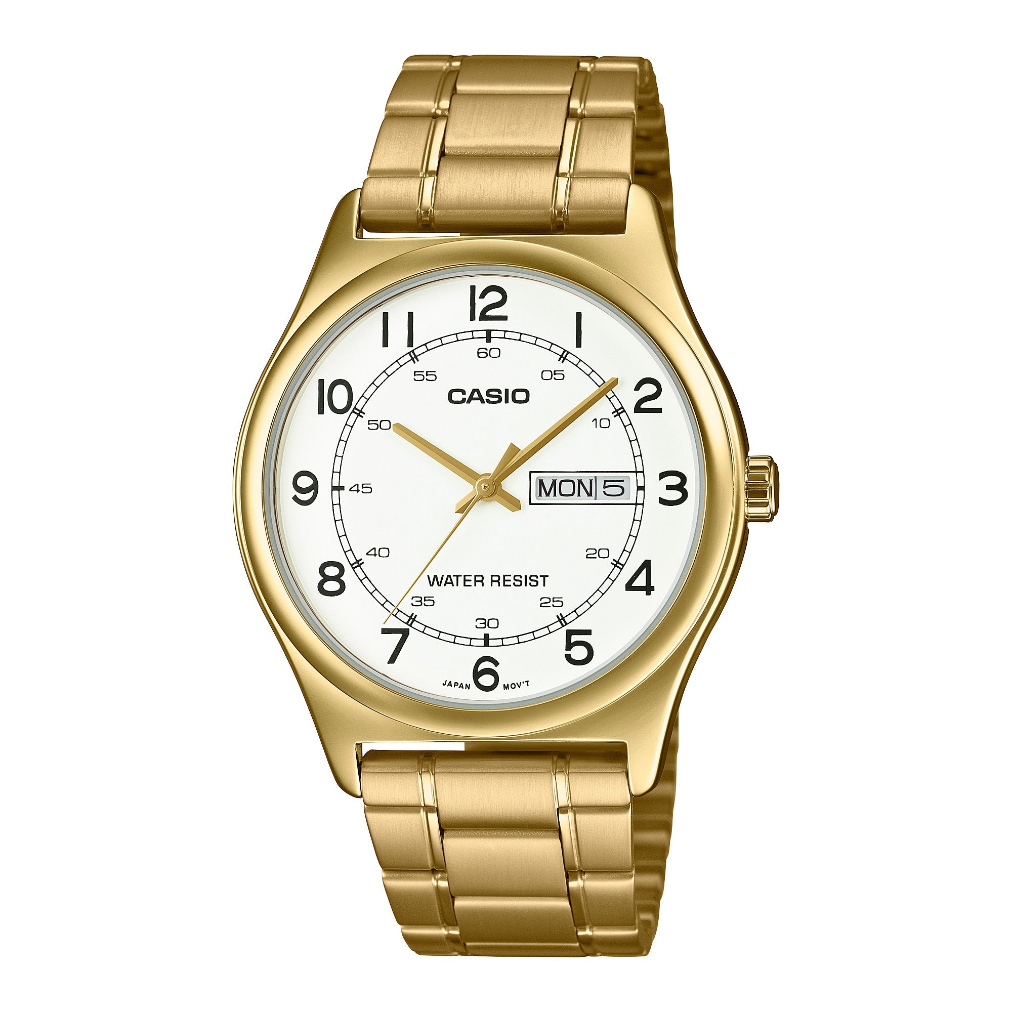 Casio Dress Men's Gold White Analogue Watch