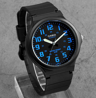 Casio Standard Men's Black Blue Analogue Watch