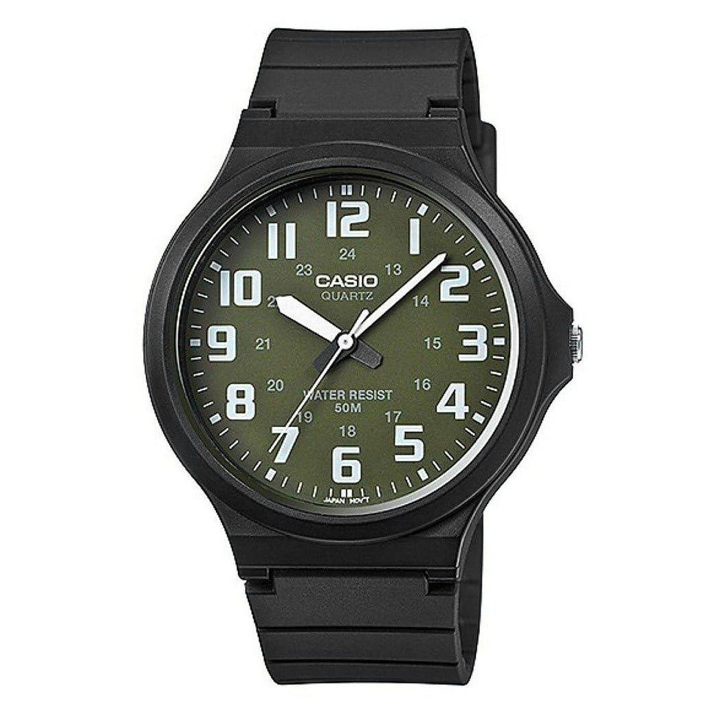 Casio Standard Men's Green Analogue Watch