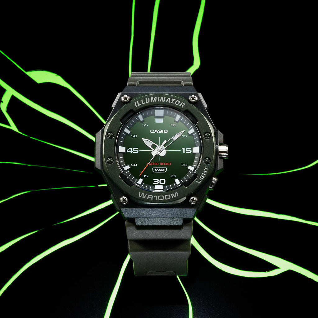 Casio Men's Watch Black Green