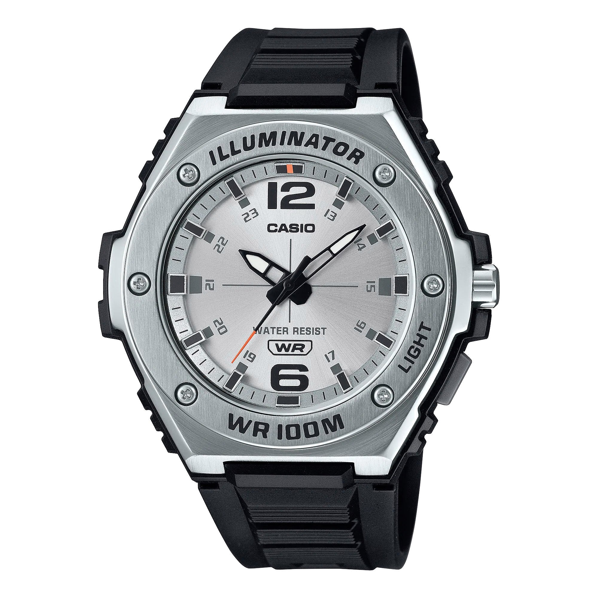 Casio Men's Watch Illuminator WR100M Silver