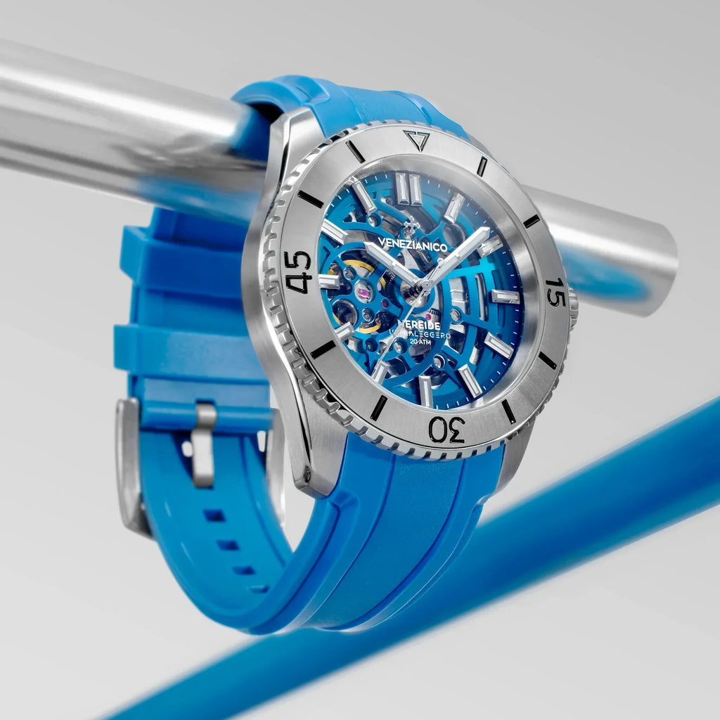 Venezianico Automatic Watch Nereide UltraLeggero 42 Skeleton Aqua