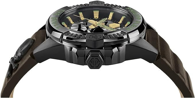 Philipp Plein Mens Watch High-Conic The Skull Gold