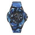 Philipp Plein Mens Watch The Skull Blue Camo
