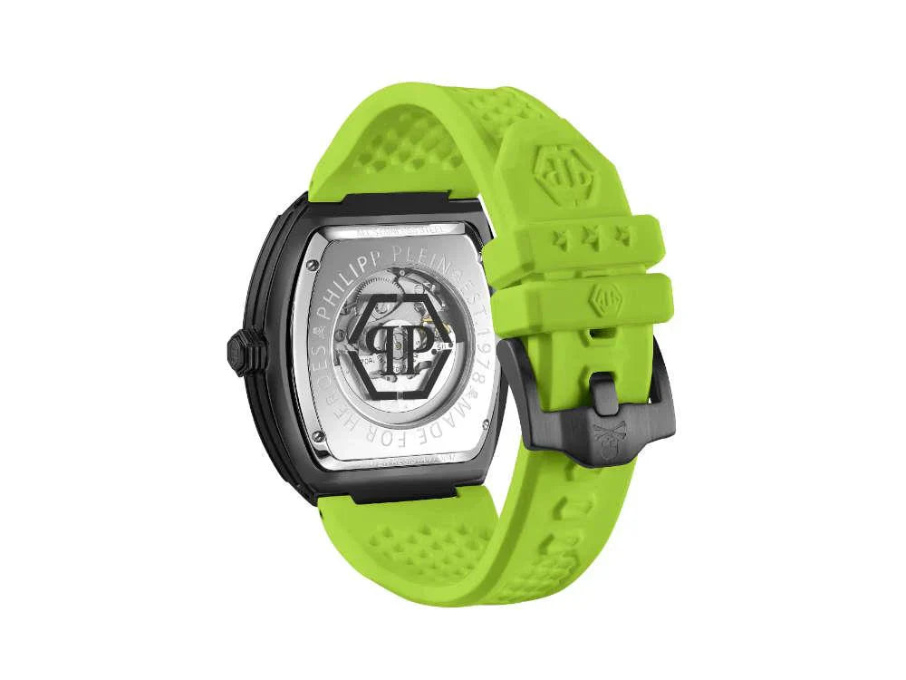 Philipp Plein Mens Watch High-Iconic The Skeleton Sport Master Automatic Yellow