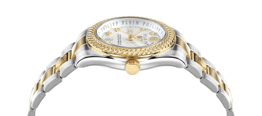 Philipp Plein Rock Couture Ladies  Silver Watch