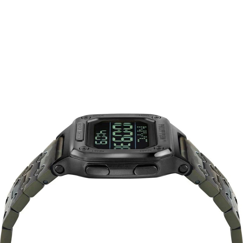 Philipp Plein Hyper Shock Black Camo Digital Watch