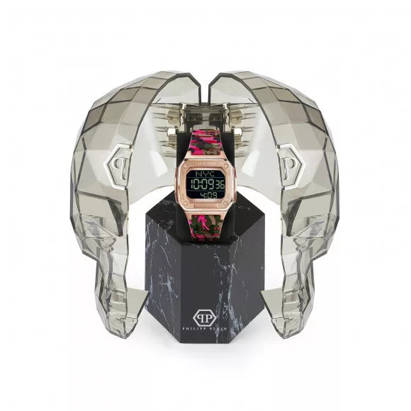 Philipp Plein Watch Unisex Hyper Shock Fuchsia Camo Watch