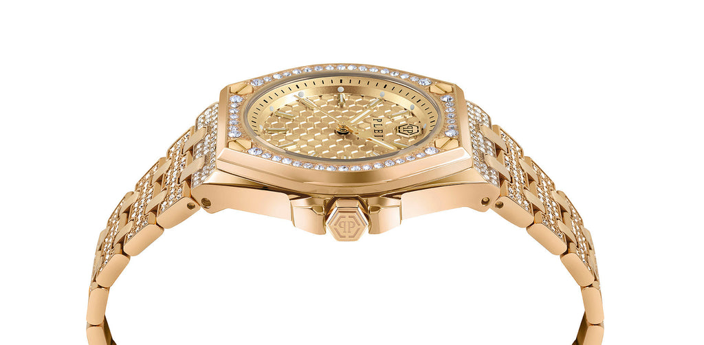 Philipp Plein Hyper $Port Ladies  Gold Watch
