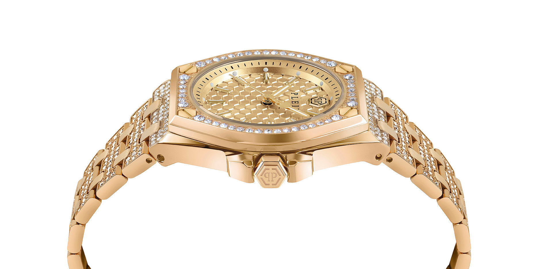 Philipp Plein Hyper $Port Ladies  Gold Watch