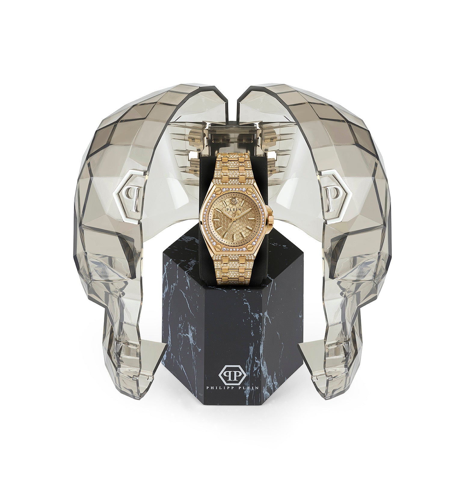 Philipp Plein Hyper $Port Ladies  Gold Watch