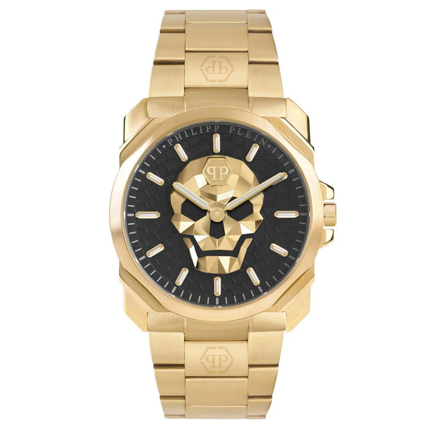 Philipp Plein Watch The Skull King Black Gold