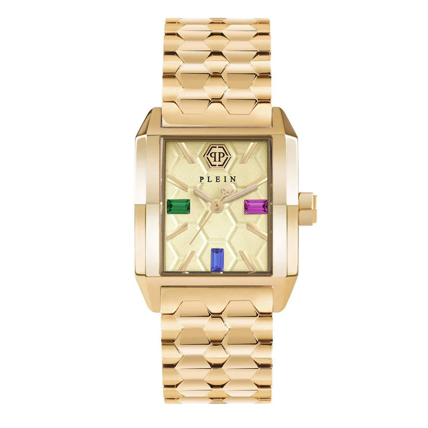 Philipp Plein Ladies Watch Offshore Square Gold