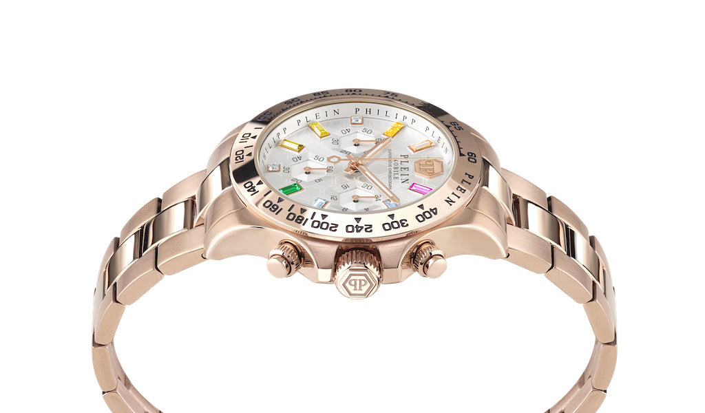 Philipp Plein Rock Couture Ladies  Silver Watch