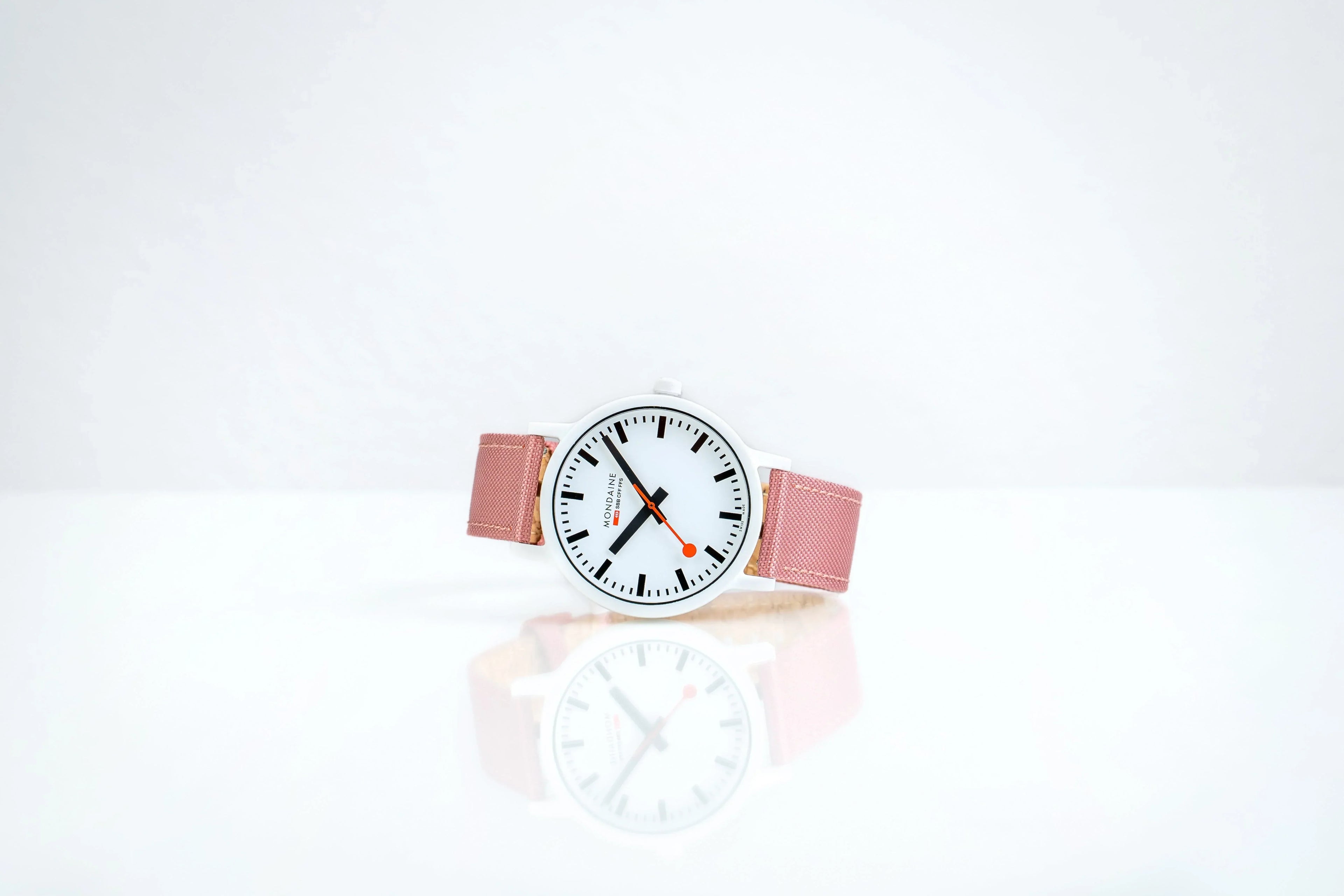 Mondaine Watch Essence White Pink