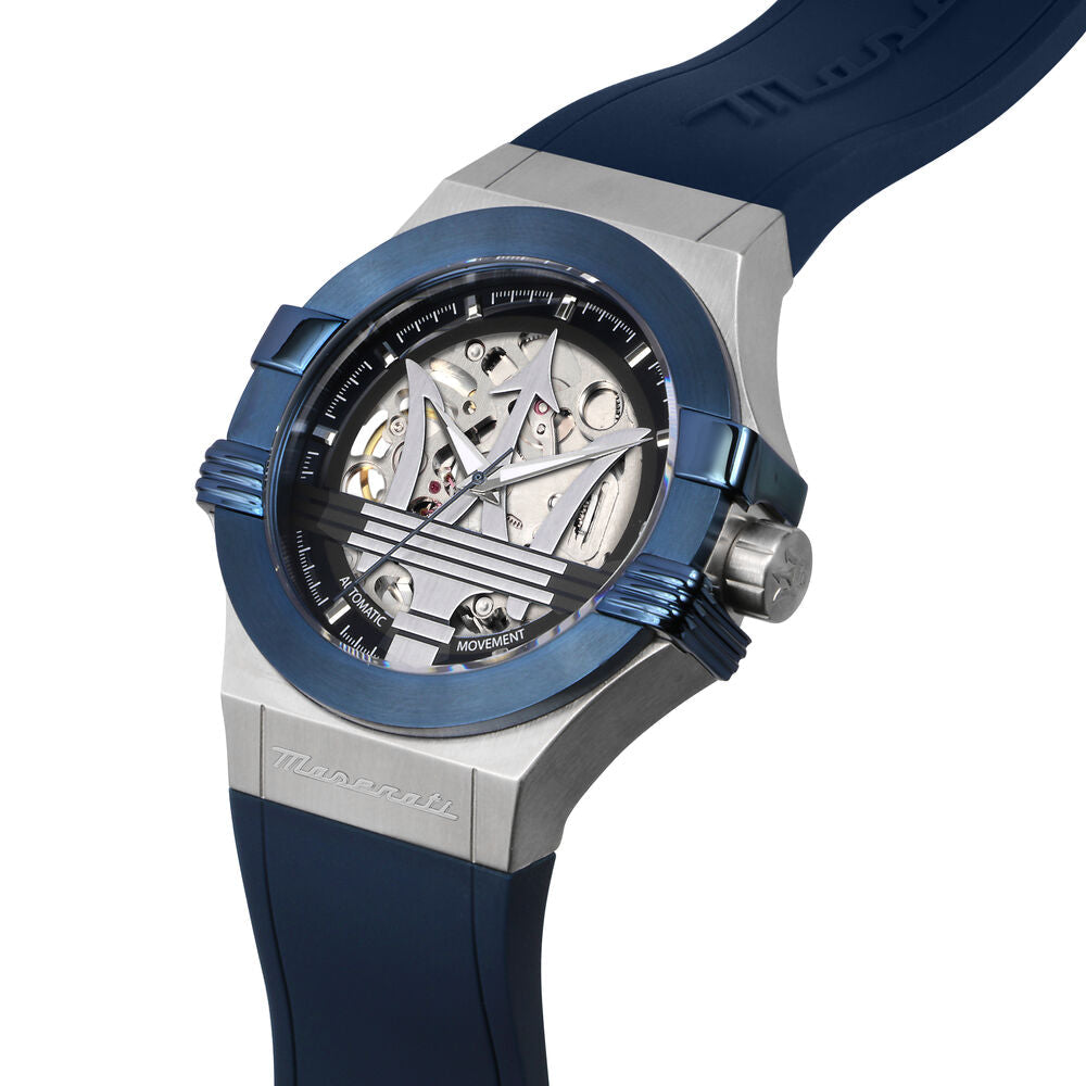 Maserati Potenza Auto Men's Silver Watch