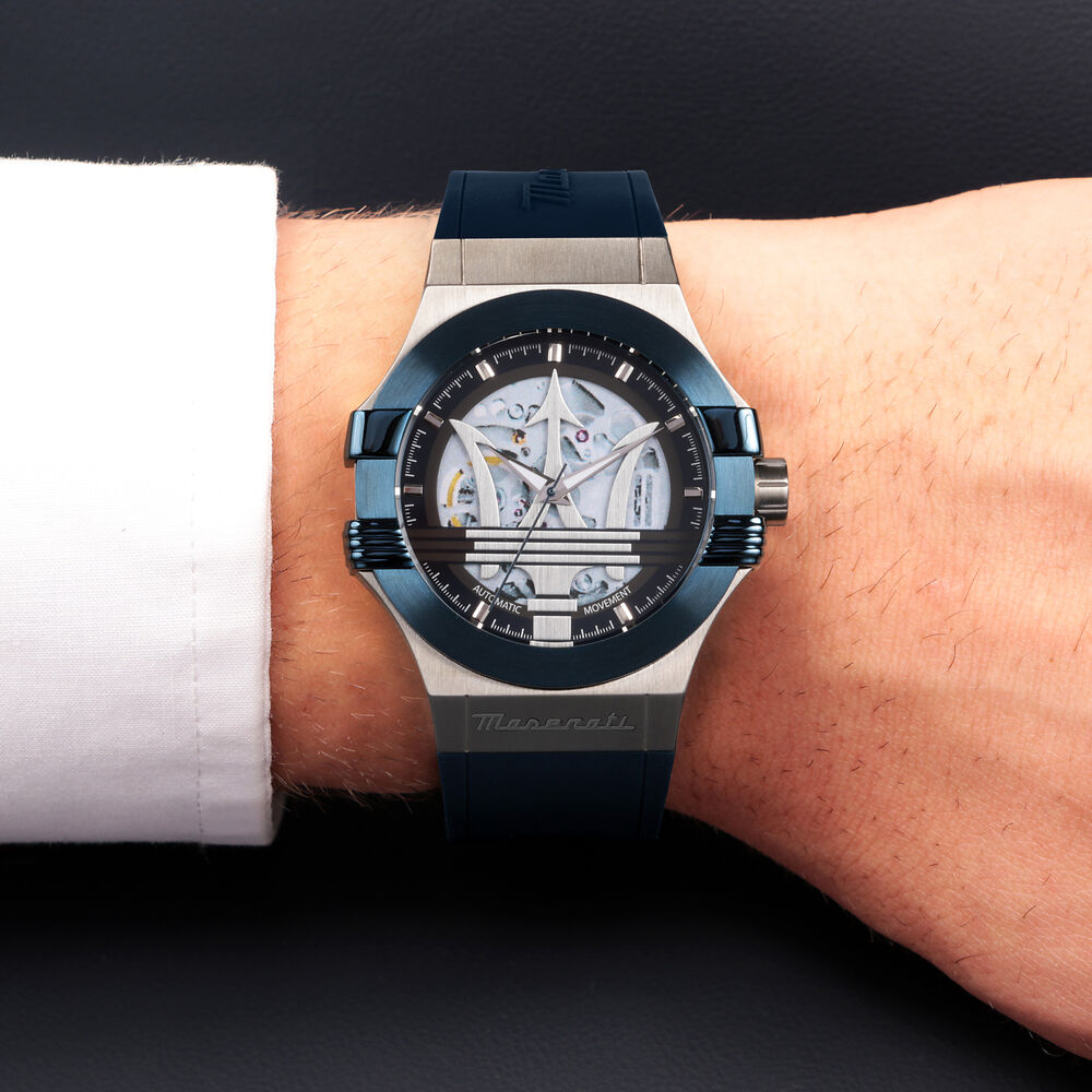 Maserati Potenza Auto Men's Silver Watch