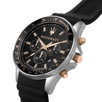 Maserati Men's Black Sfida Watch