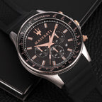 Maserati Men's Black Sfida Watch