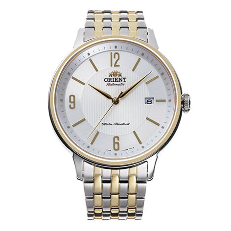 Orient Men's Silver Yellow Gold Automatic Watch RA-AC0J07S