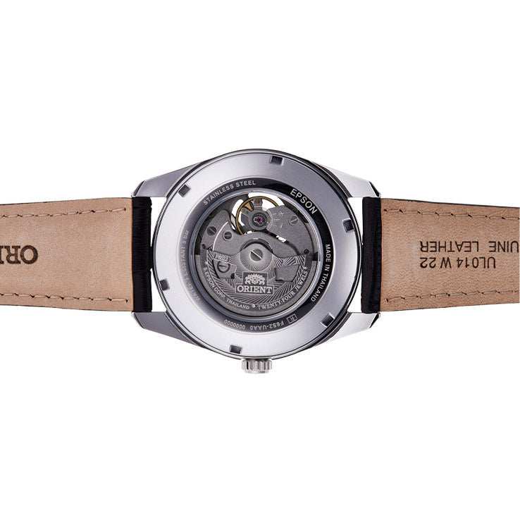 Orient Semi Skeleton Open Heart Men's Black Watch