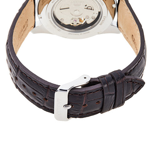 Orient Semi Skeleton Open Heart Men's Black Watch