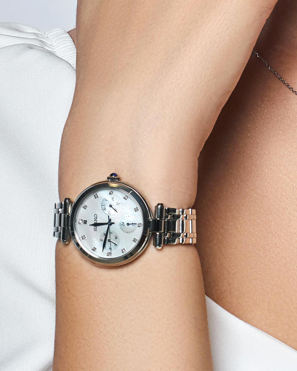 Seiko Caprice 12 Diamonds Classic White Ladies Watch