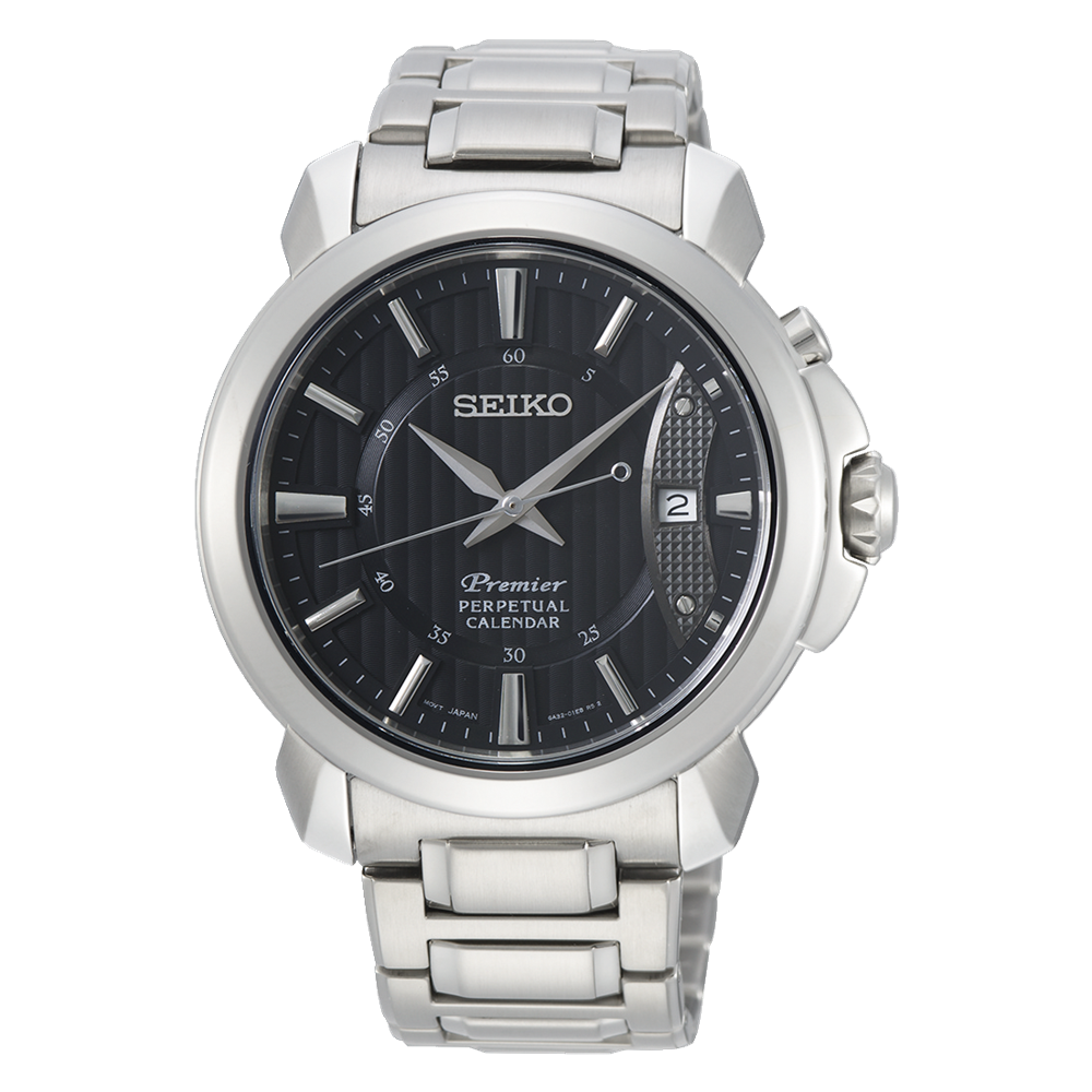 Seiko Premier Perpetual Men's Black Watch