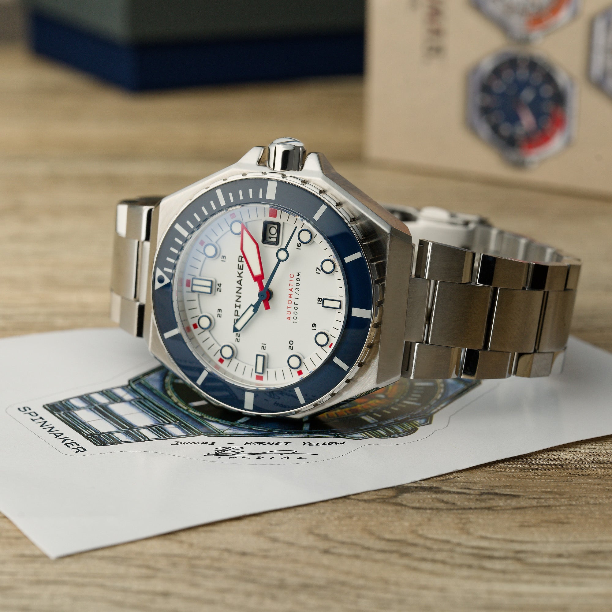 Spinnaker Dumas Men’s White Automatic Diver Watch
