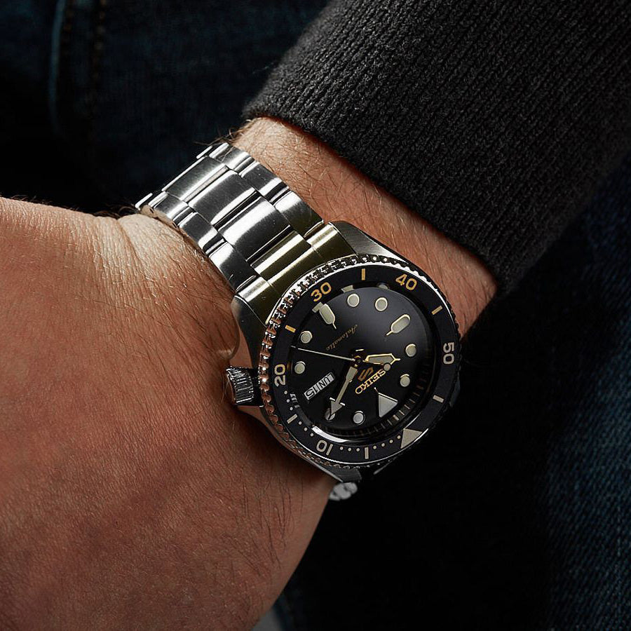 Seiko 5 Sports Men's Black Automatic Watch
