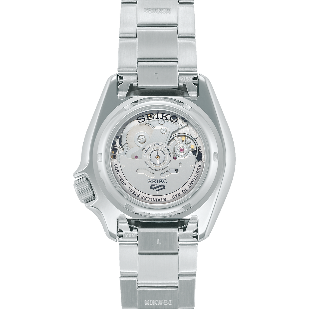 Seiko 5 Sports Men's Orange Silver Watch