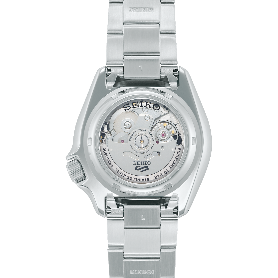 Seiko 5 Sports Men's Orange Silver Watch