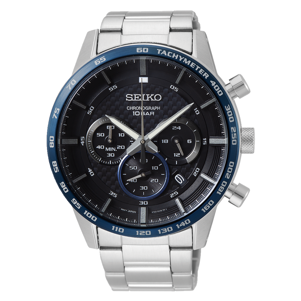 Seiko Chronograph Men's Black Watch