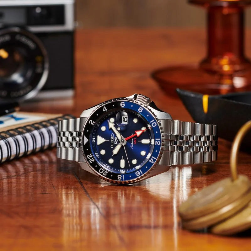 Seiko 5 Sport 'Blueberry' GMT SKX Men's Blue Watch