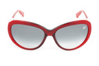 Swarovski Destiny Oversized Women's Sunglasses Red Full Rim Grey