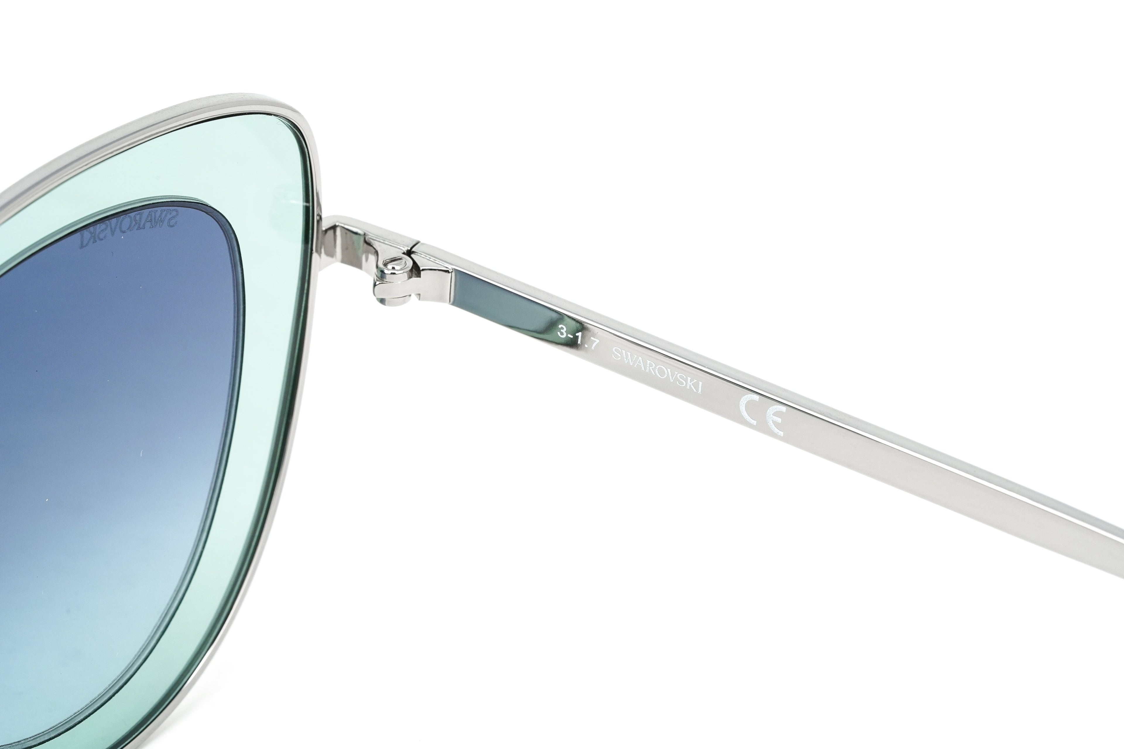 Swarovski Women's Sunglasses Cat Eye Green Blue