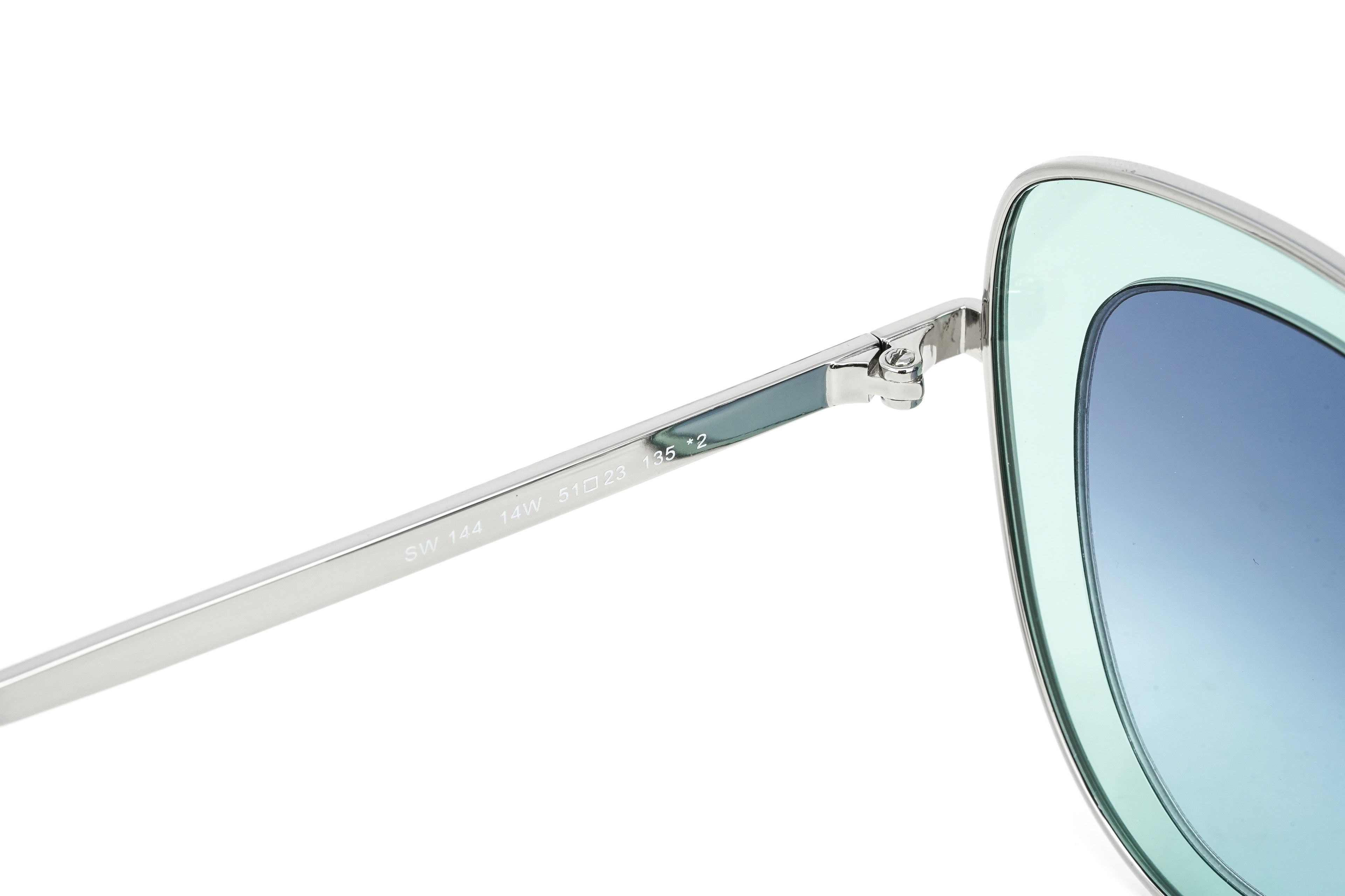 Swarovski Women's Sunglasses Cat Eye Green Blue