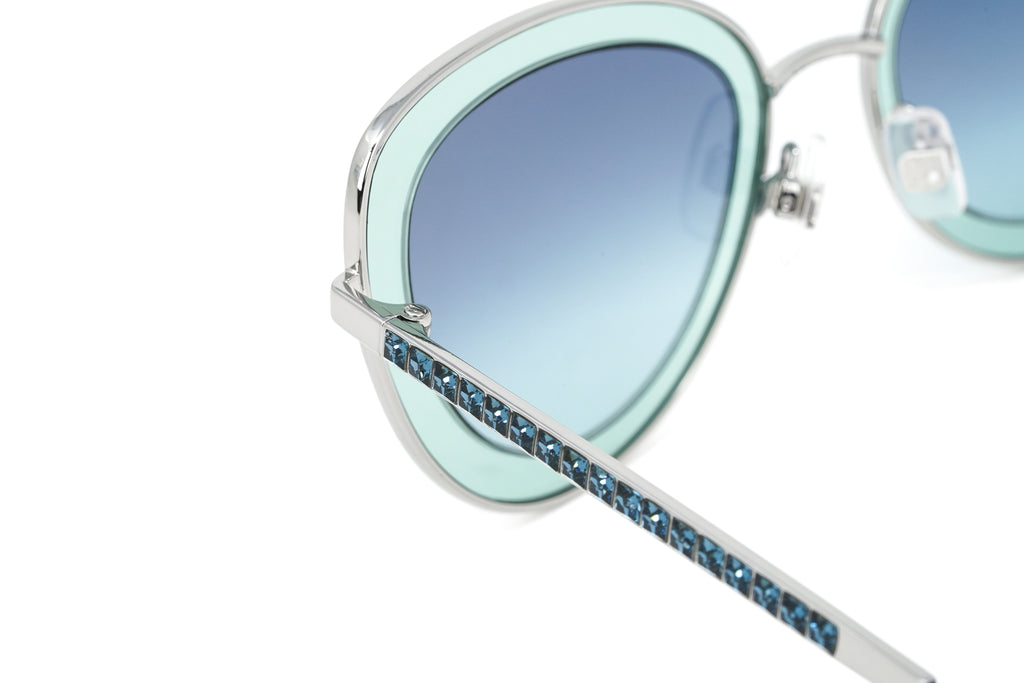 Swarovski Women's Sunglasses Cat Eye Green Blue
