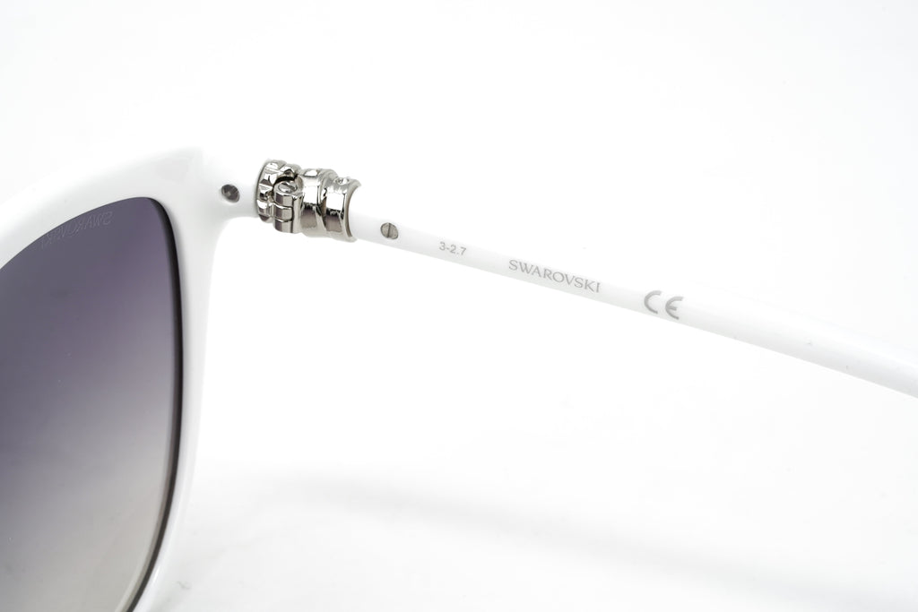 Swarovski Women's Sunglasses Oval Cat Eye White Gradient Grey