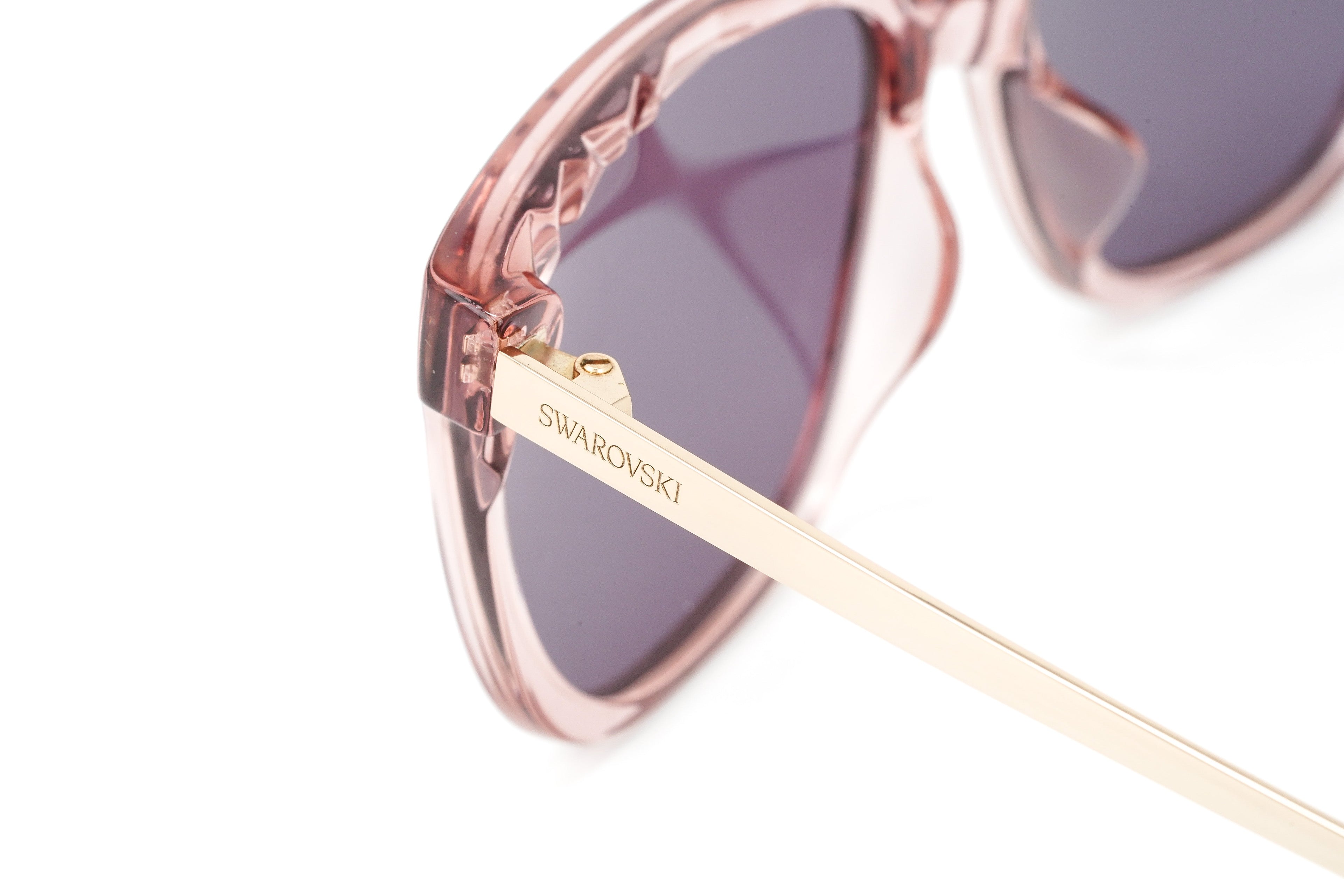 Swarovski Women's Sunglasses Square Translucent Pink