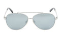 Swarovski Unisex Sunglasses Pilot Silver Mirrored Grey