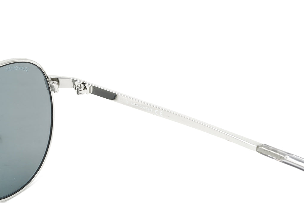 Swarovski Unisex Sunglasses Pilot Silver Mirrored Grey