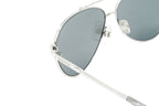 Swarovski Unisex Sunglasses Pilot Silver Mirrored Grey