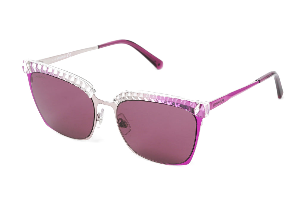 Swarovski Women's Sunglasses Square Browline Pink