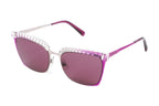 Swarovski Women's Sunglasses Square Browline Pink